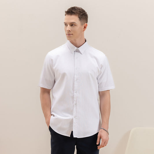 Jefferson Short Sleeve Collar Shirt White