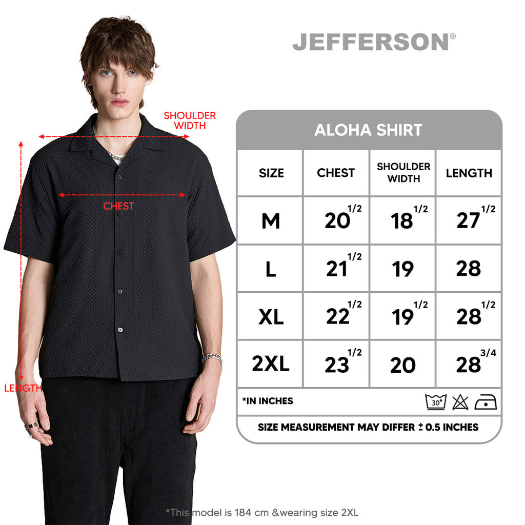 Jefferson Army Green Muse Short Sleeve Aloha Shirt