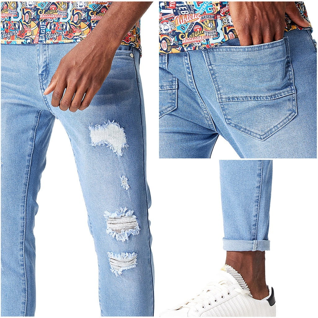 Jefferson Claw Patches Ripped Skinny Jeans