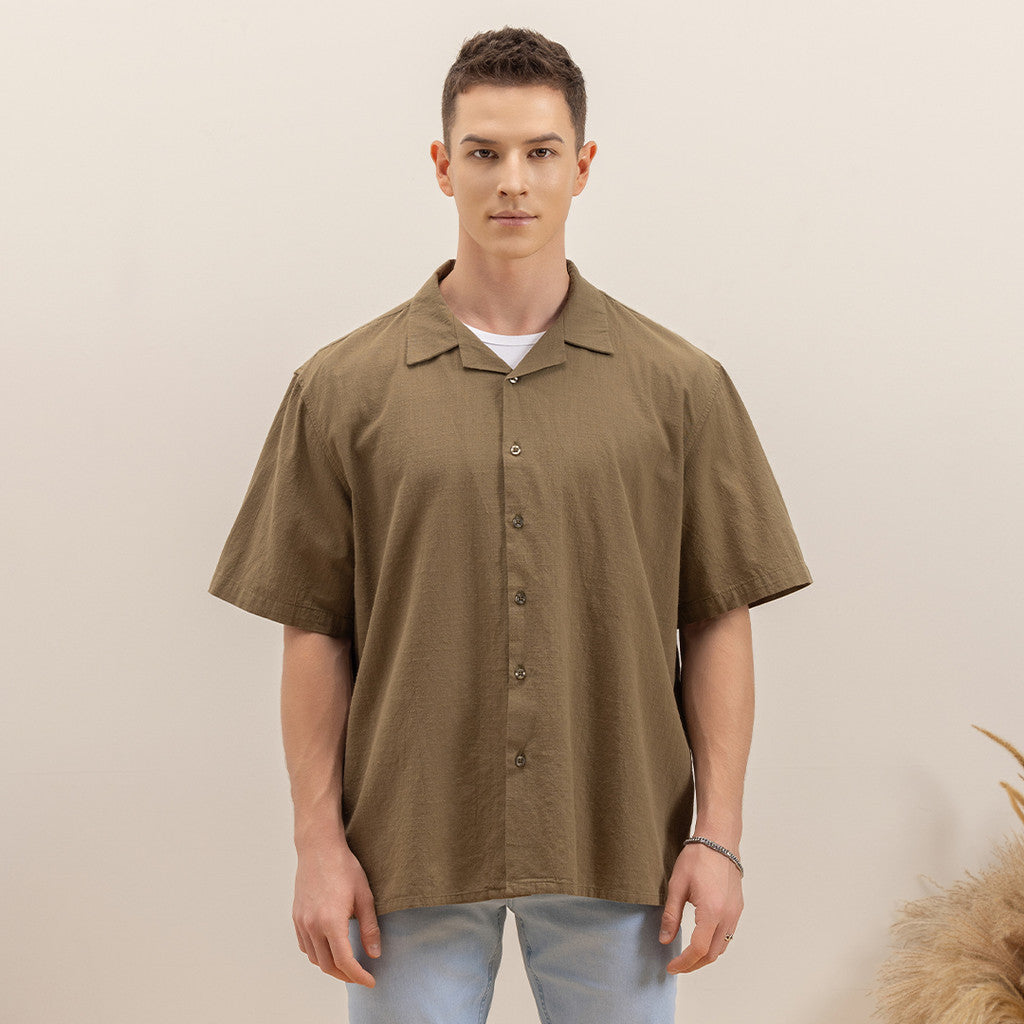 Jefferson Resort Shirt Short Sleeve Light Brown