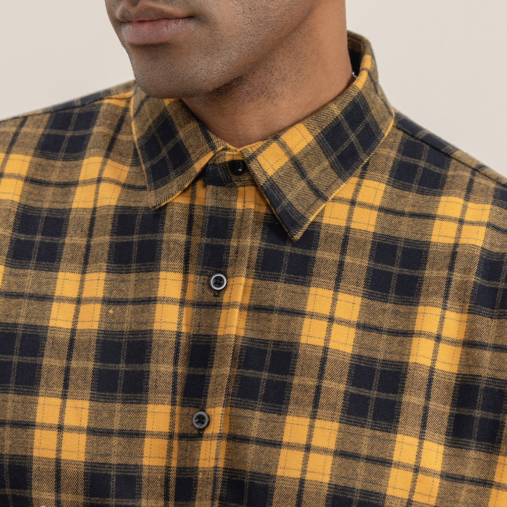 Jefferson Flannel Long Sleeve Shirt Yellow