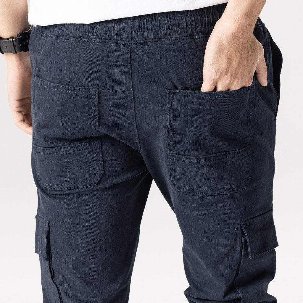 Jefferson Jogger Pants Cotton Material Dark Blue