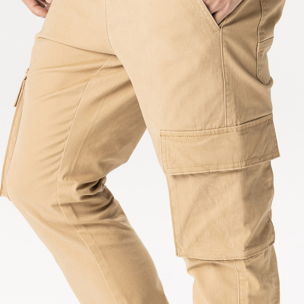 Jefferson Jogger Pants Cotton Material Khaki