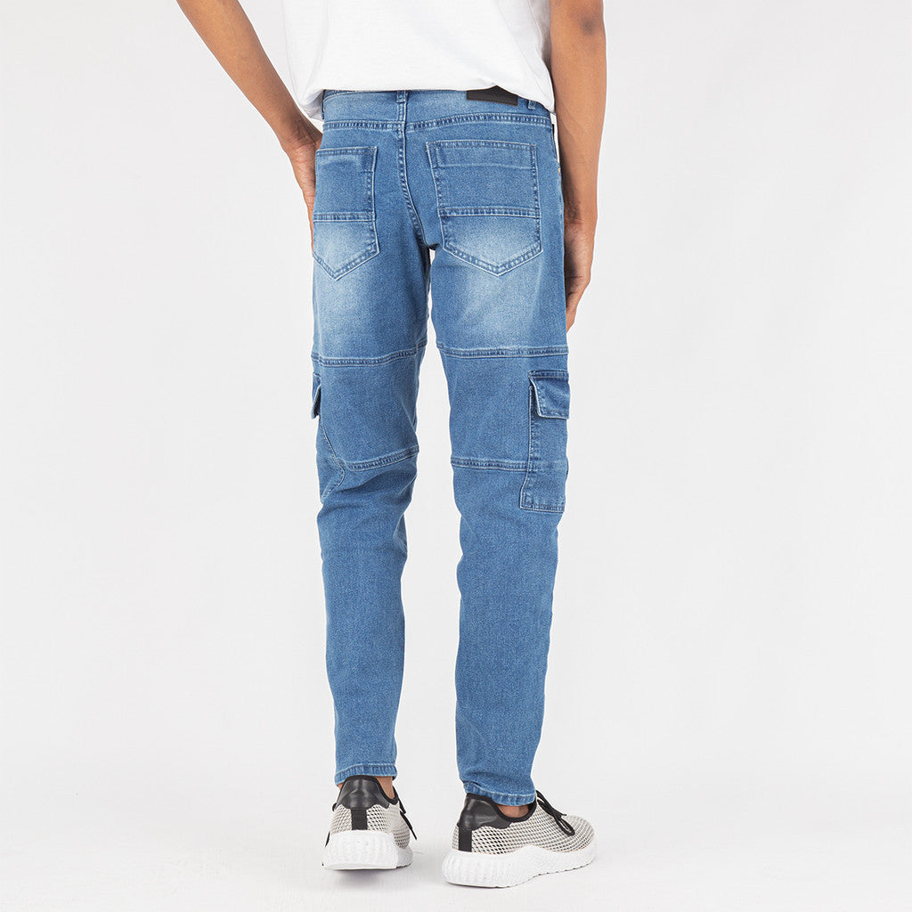 [NEW]Jefferson Patch-Pockets Slim Fit Jeans