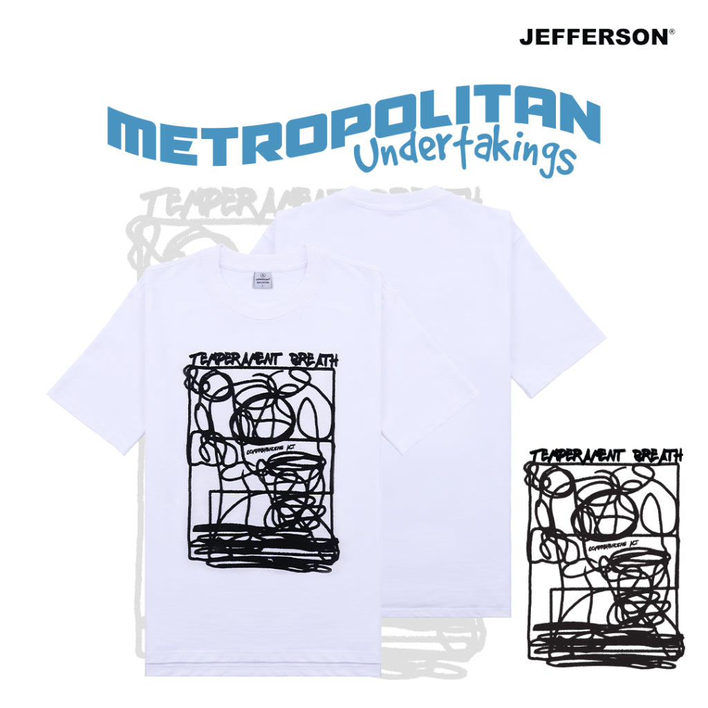 Jefferson MU Daily White Series Oversize Tee