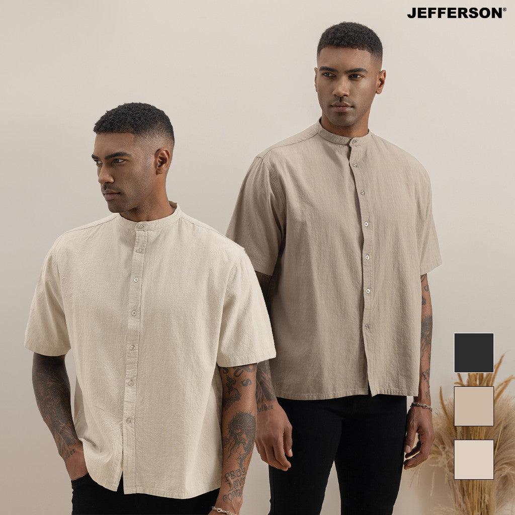 Jefferson Exclusive Set Grandad Short Sleeve Linen Series