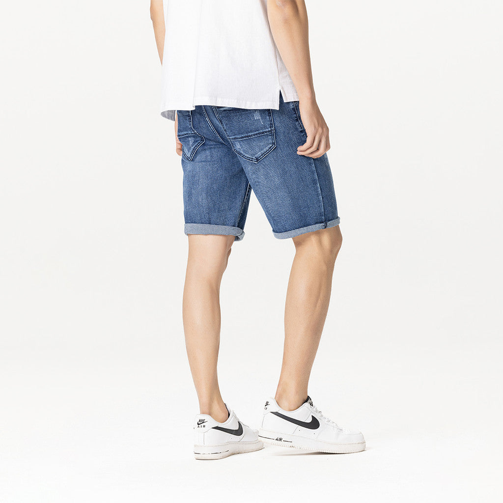 Jefferson Exclusive Set Washed Patches Denim Shorts Series