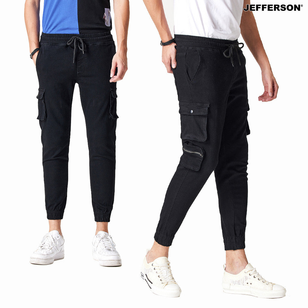 Jefferson BLACK Denim Joggers Series