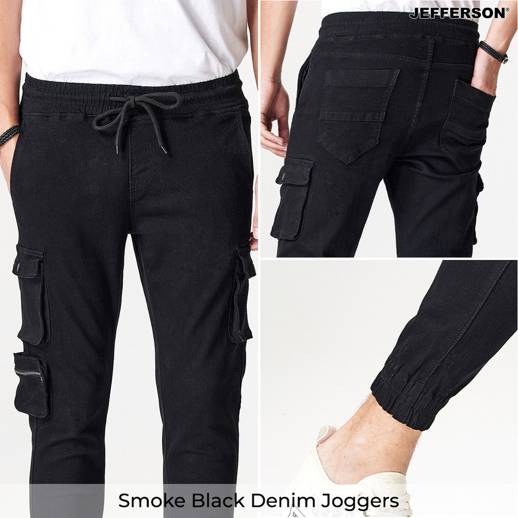 Jefferson BLACK Denim Joggers Series