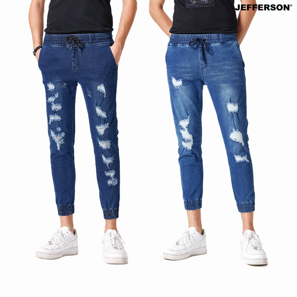 Jefferson Ripped Denim Joggers Series