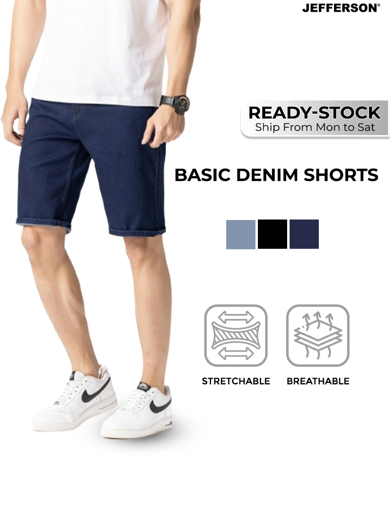 Jefferson Basic Denim Shorts Series with Pack of 2 PCS