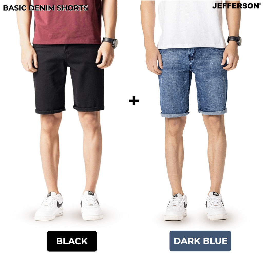 Jefferson Basic Denim Shorts Series with Pack of 2 PCS