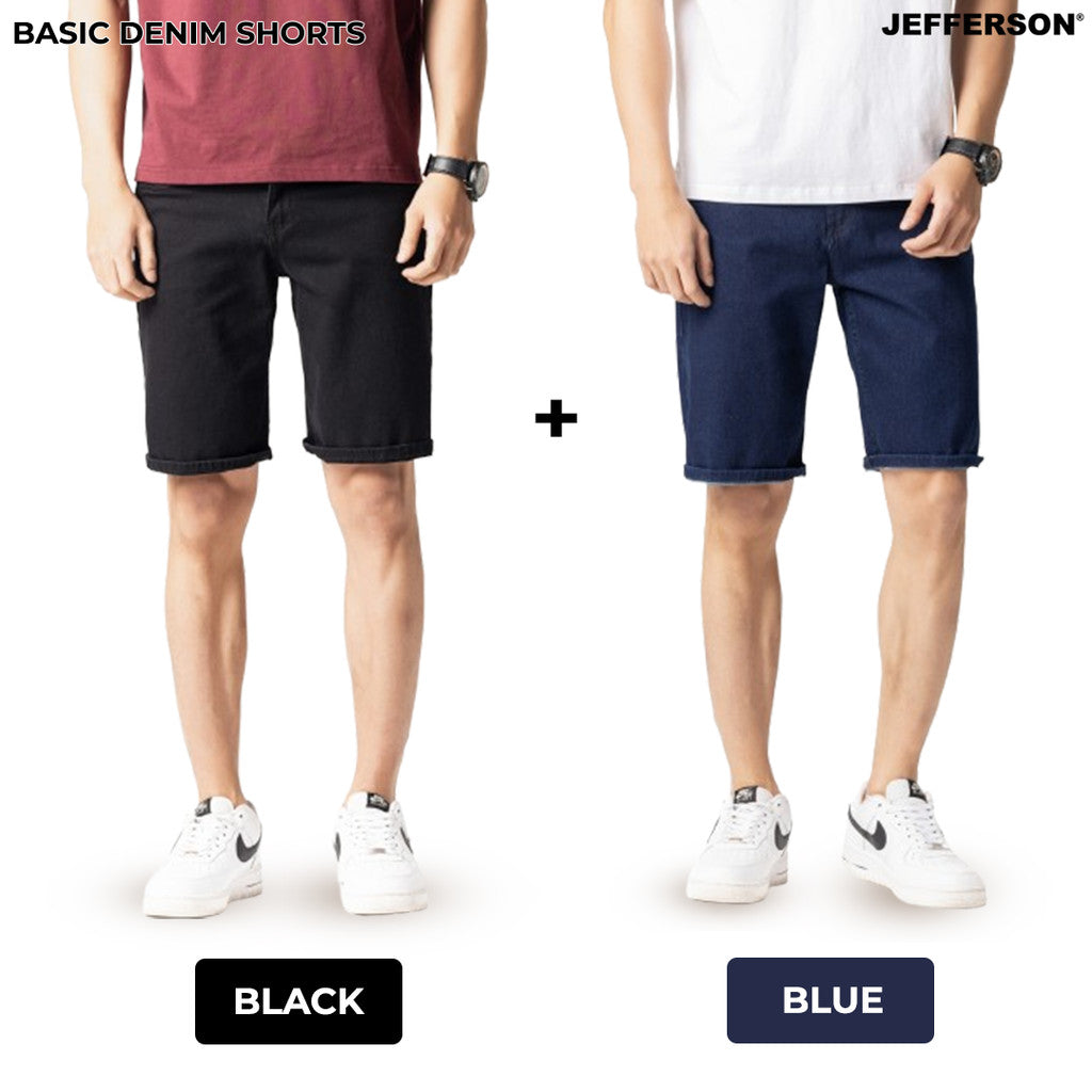 Jefferson Basic Denim Shorts Series with Pack of 2 PCS