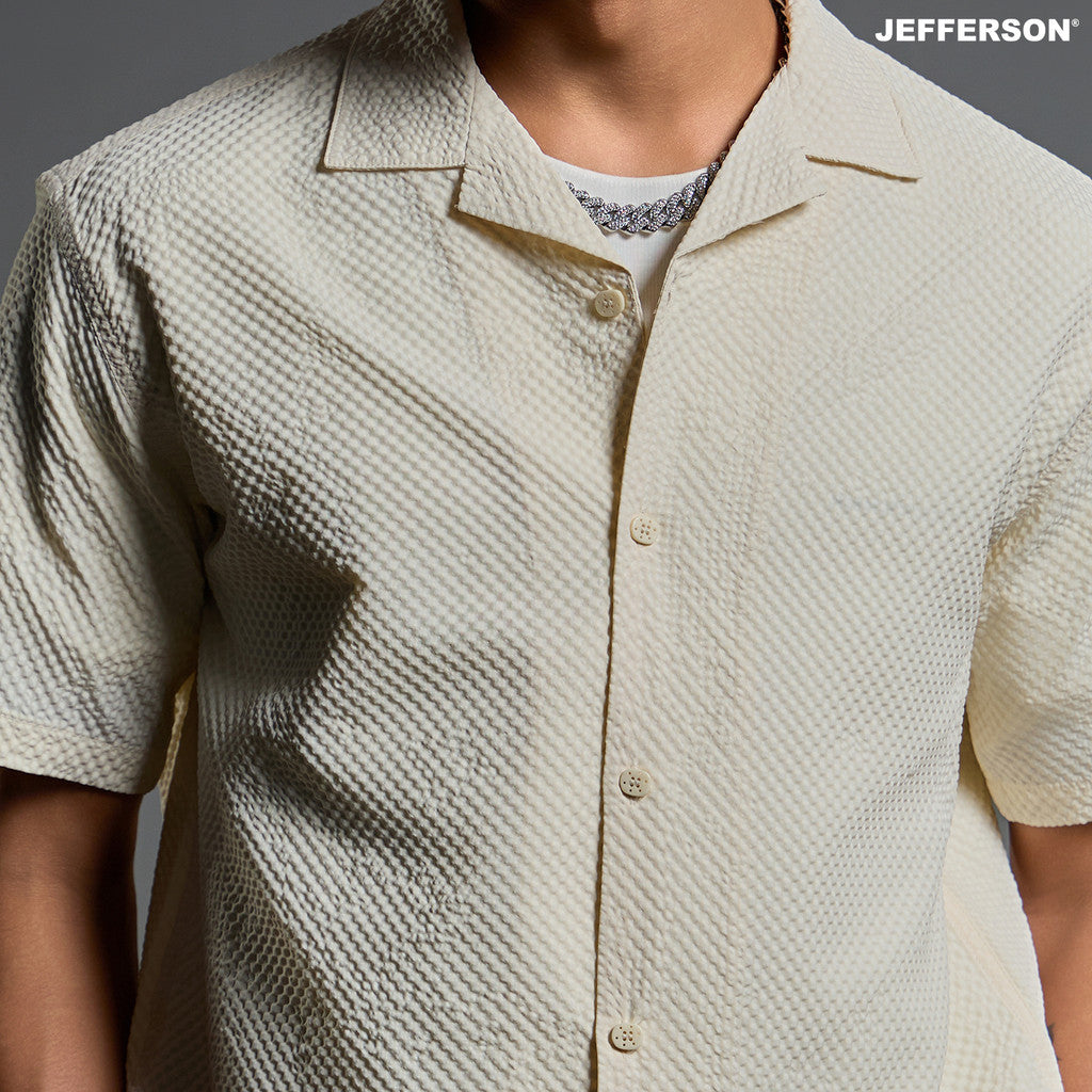 Jefferson Beige Muse Short Sleeve Aloha Shirt