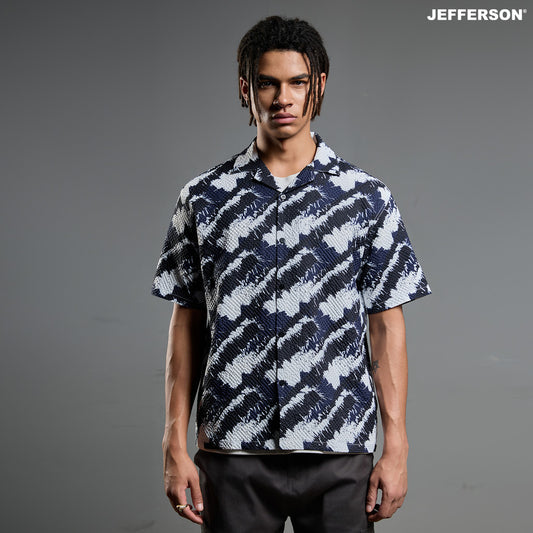 Jefferson Brush Stroke Short Sleeve Aloha Shirt