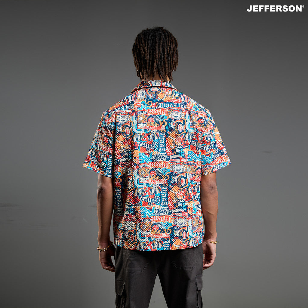 Jefferson Splash Era Short Sleeve Aloha Shirt