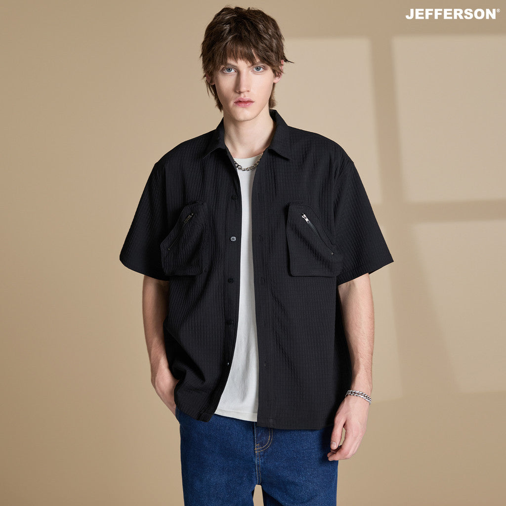 Jefferson Dual Pouch Short Sleeve Oversize Shirt