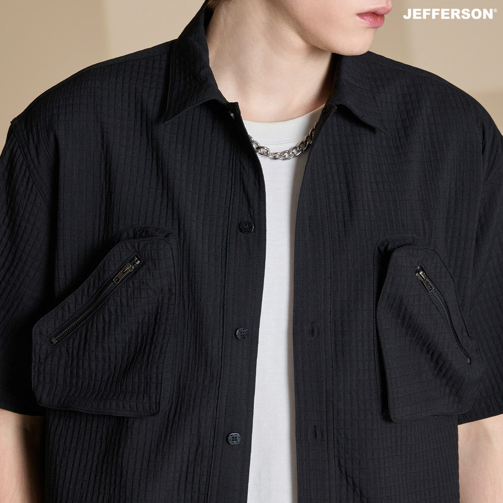 Jefferson Dual Pouch Short Sleeve Oversize Shirt