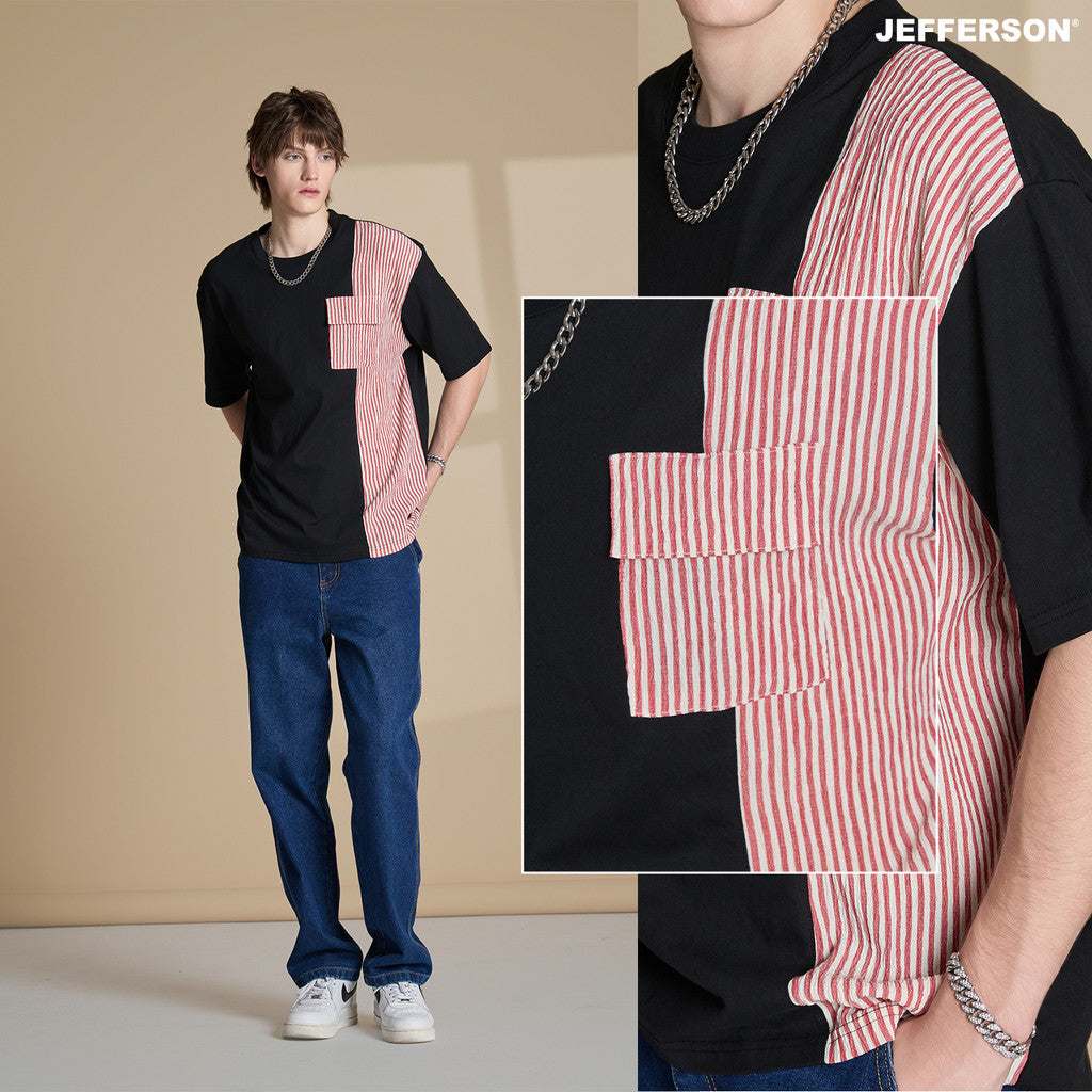 Jefferson Semi Stripe Oversize Tee