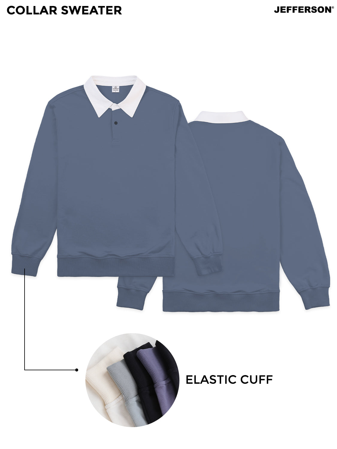 [NEW] Jefferson Slate Blue Sweater