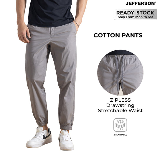 Jefferson Cotton Pants Drawstring Stretchable Waist Series