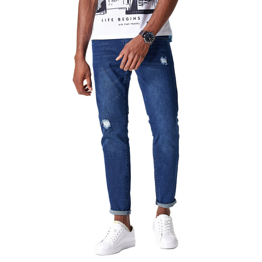 Jefferson Casual Ripped Patches Skinny Jeans